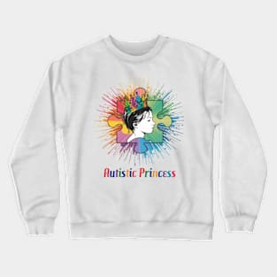 Autistic Daughters, Princess - Light Version Crewneck Sweatshirt